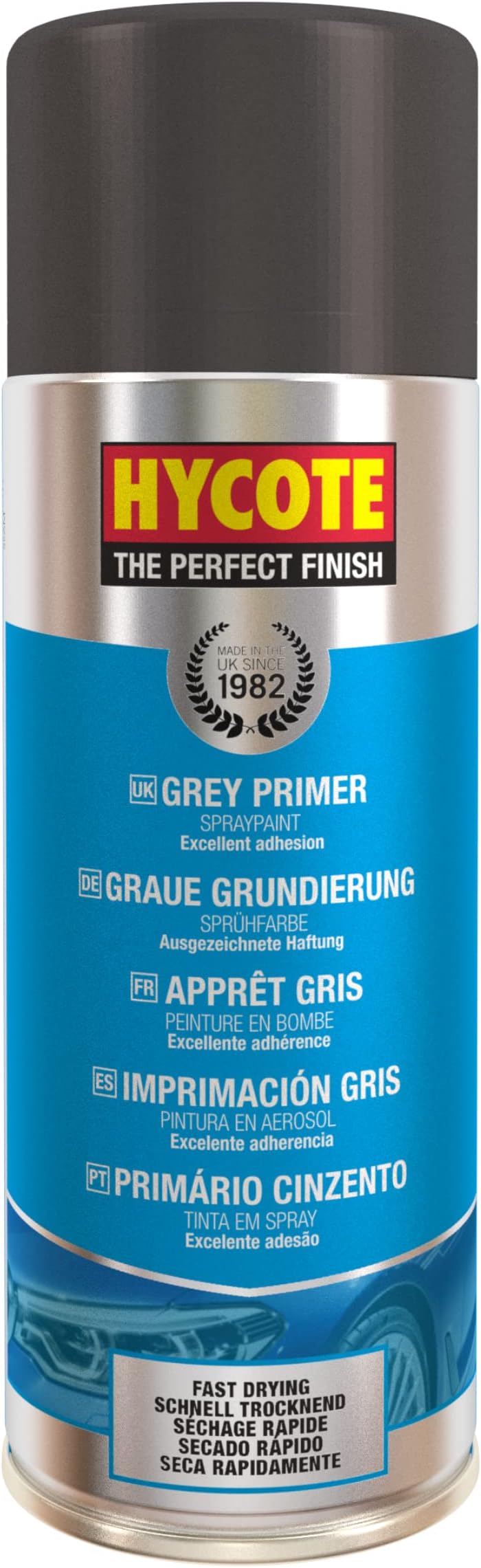 Hycote Fast Drying Aerosol Car Spray Paint, Grey Primer, 400 ml