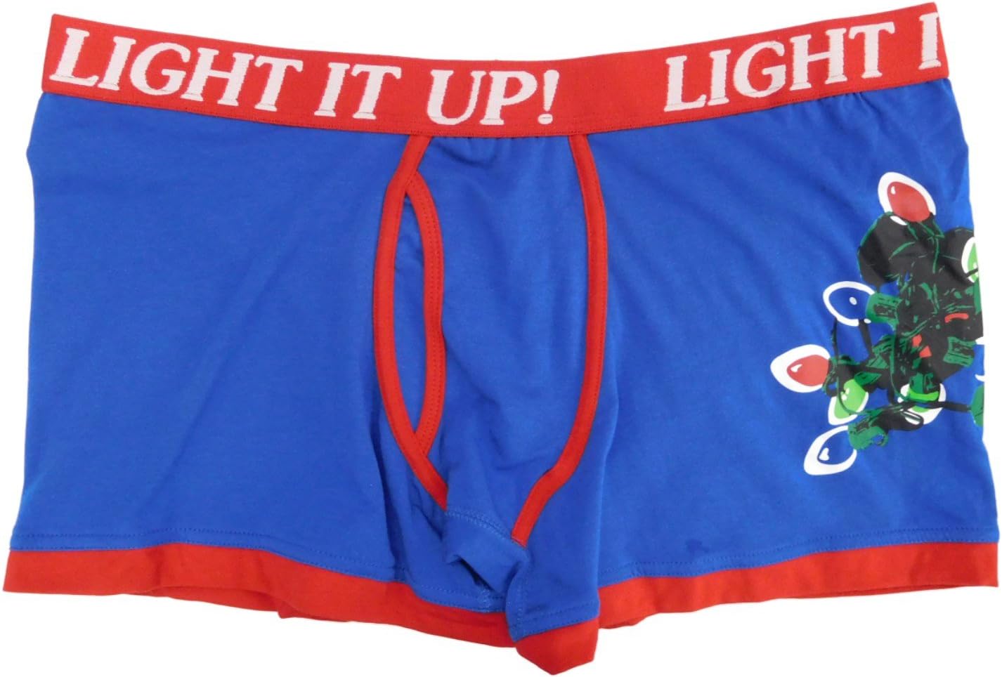 Mossimo Mens Light It Up Christmas Holiday Low Rise Boxer Briefs Small Blue
