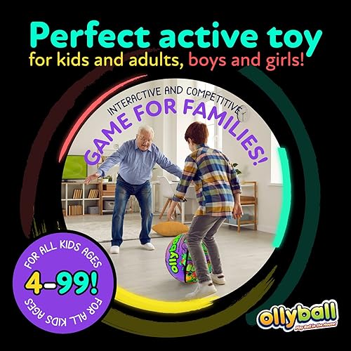 Miniatura 5 de Ollyball ¡Nueva fiesta brillante! Bola inflable que brilla en la oscuridad con tira de luz negra LED y cinco marcadores de brillo incluidos, gran
