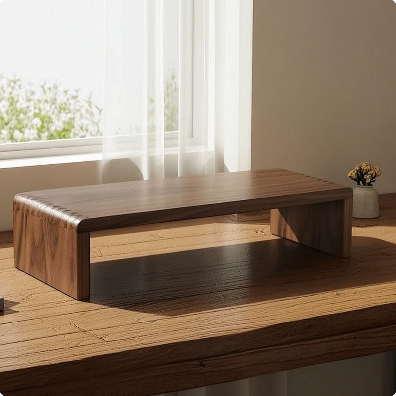 Support D'ordinateur en Bois Simple à Entrenir à Ntoyer Rehaueur D'écran Résistant à Rayures Meuble pr Profeionnels, Étudian, Bois, 60CM