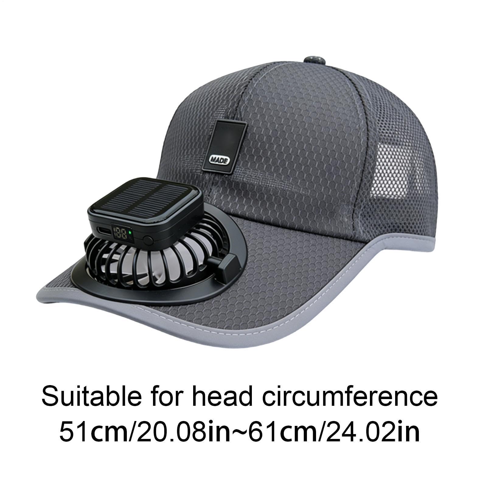 Genérico Sombrero con Ventilador Solar | Cargador USB Gorra de Viento de Ala Ancha,Sombrero Solar con Ventilador - para Actividades al Aire Libre, Playa, Campamento, Senderismo, Jardinería, Trabajo