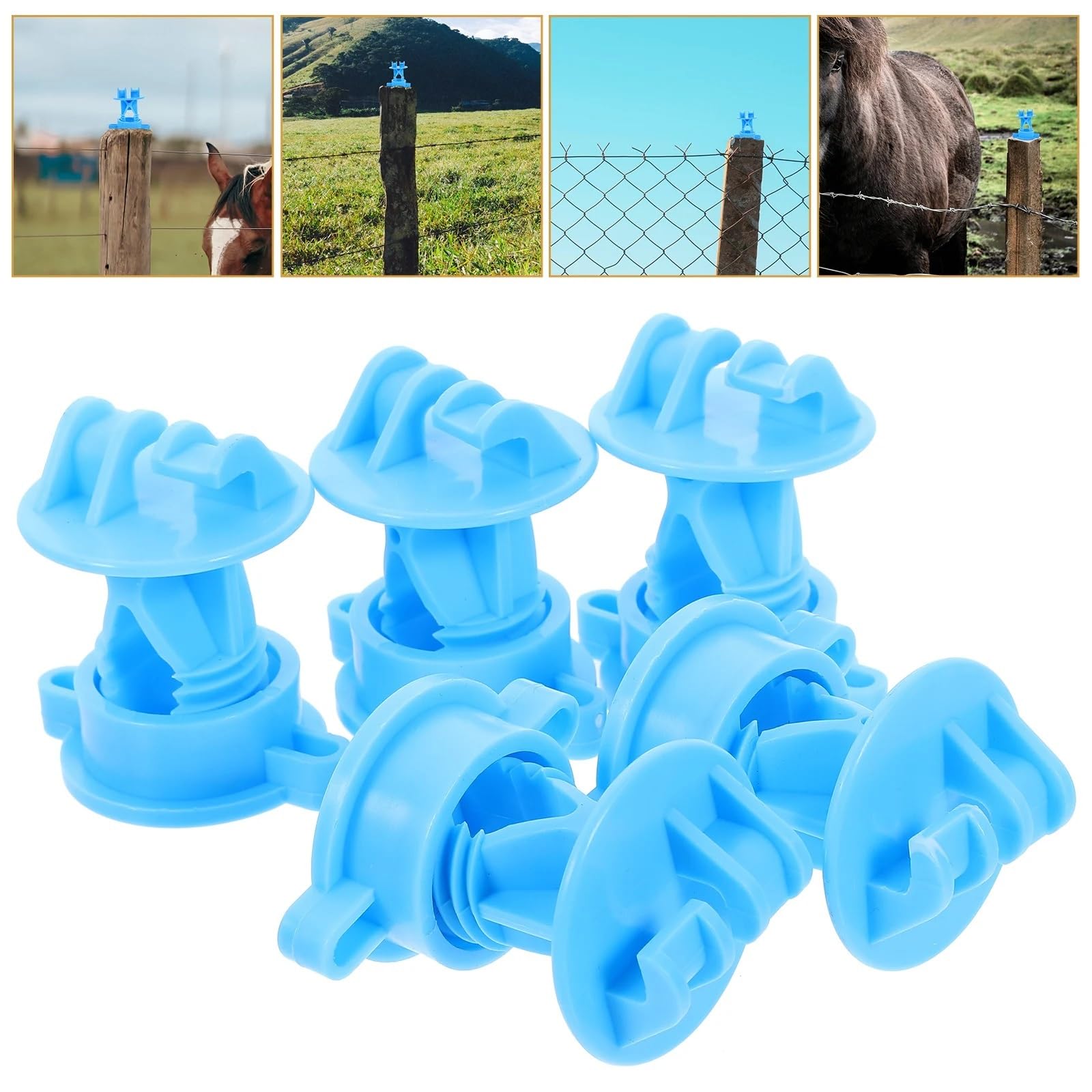 50/100 isolanti per recinzioni elettriche blu, filo in polipropilene resistente per recinzioni agricole, forniture per giardinaggio, filo liscio/accessori per tubi per case e attrezzature