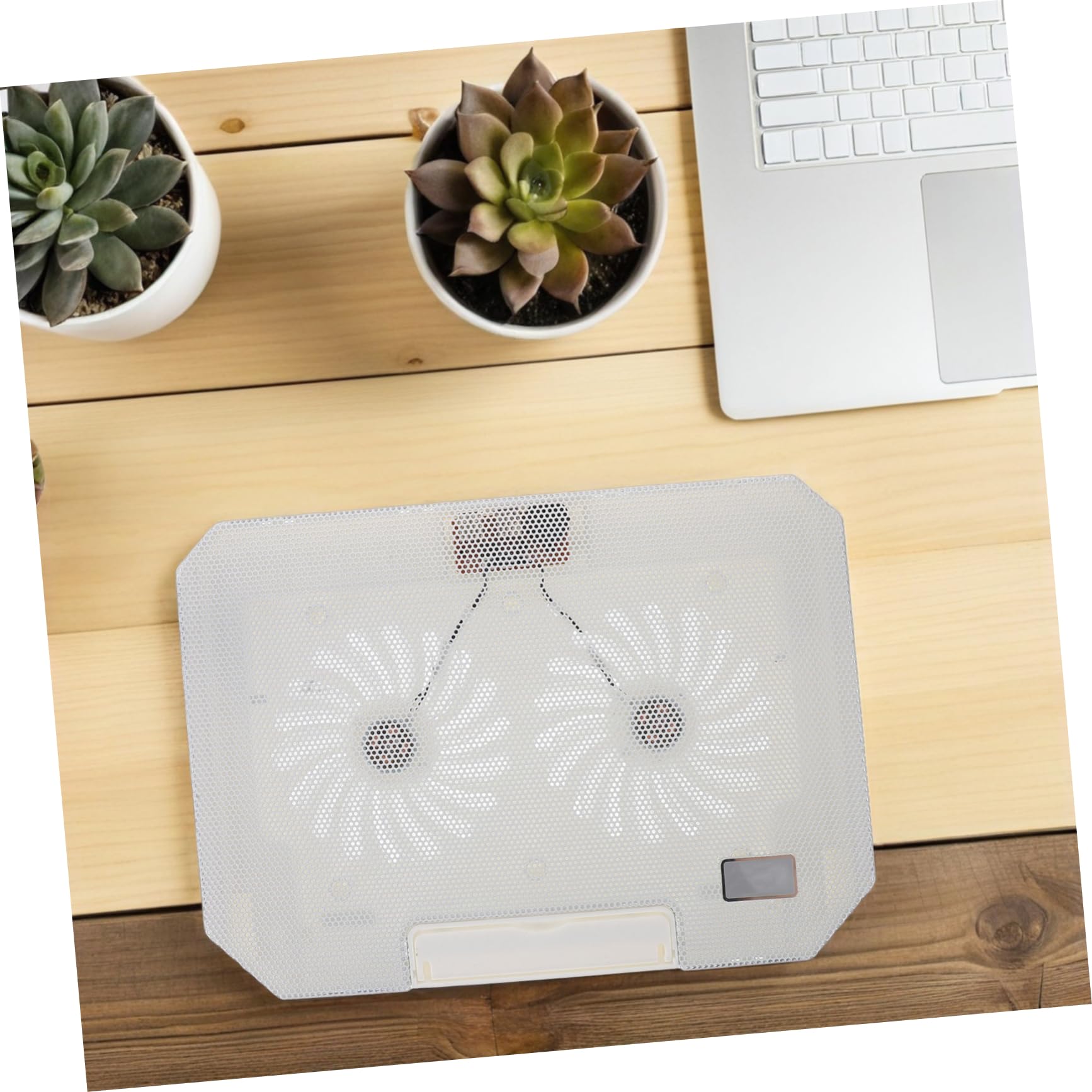 HOMSFOU Pad Raffreddamento Regolabile per Laptop con Ventole Silenziose e Porte USB Ergonomico per Notebook Gaming Design Portatile e per Lavoro e