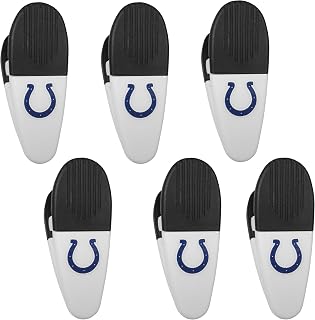 Siskiyou Sports NFL Indianapolis Colts - Imanes con clip para chip (6 unidades), color blanco, talla única