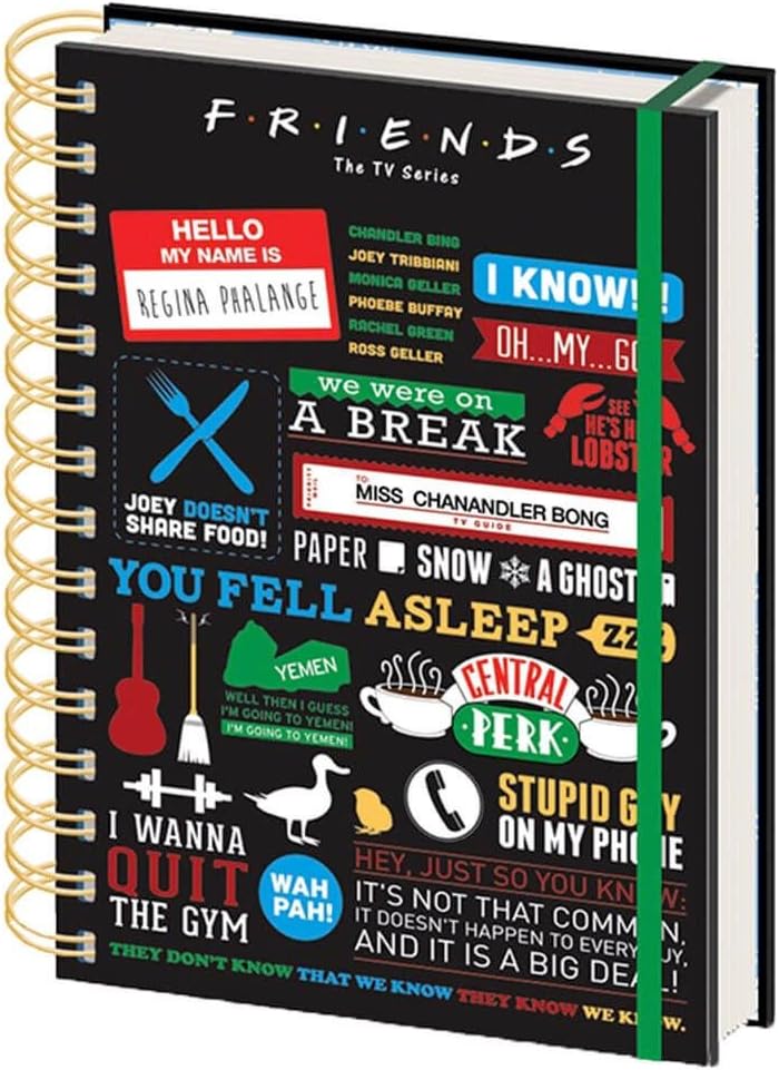 Pyramid International | Friends | TV | Infographic | Black | A5 | Notebook | Officially Licensed