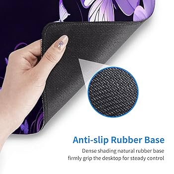 Amazon.co.jp: ゲーミングマウスパッド 紫の蝶 マウスパッド 超
