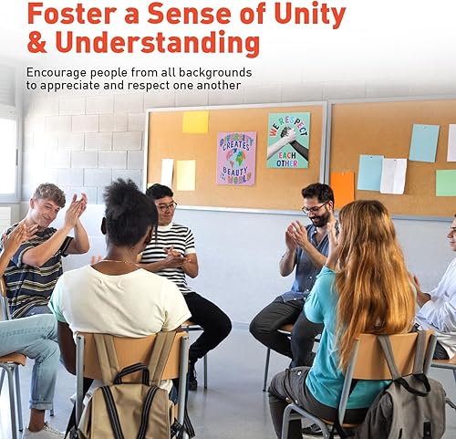 Miniatura 7 de S&O - Juego de 8 pósteres de diversidad para espacio de aprendizaje, impresiones y decoraciones de inclusión, diseño de oficina de consejero