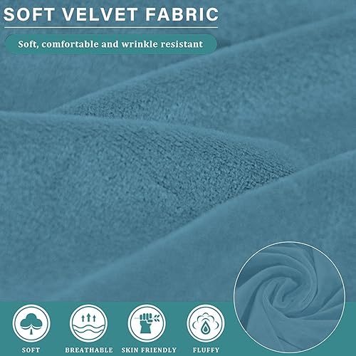 Miniatura 4 de Fundas suaves para sillas de comedor, fundas de terciopelo para silla, paquete de 6 fundas desmontables para silla curvada para ceremonia, boda,