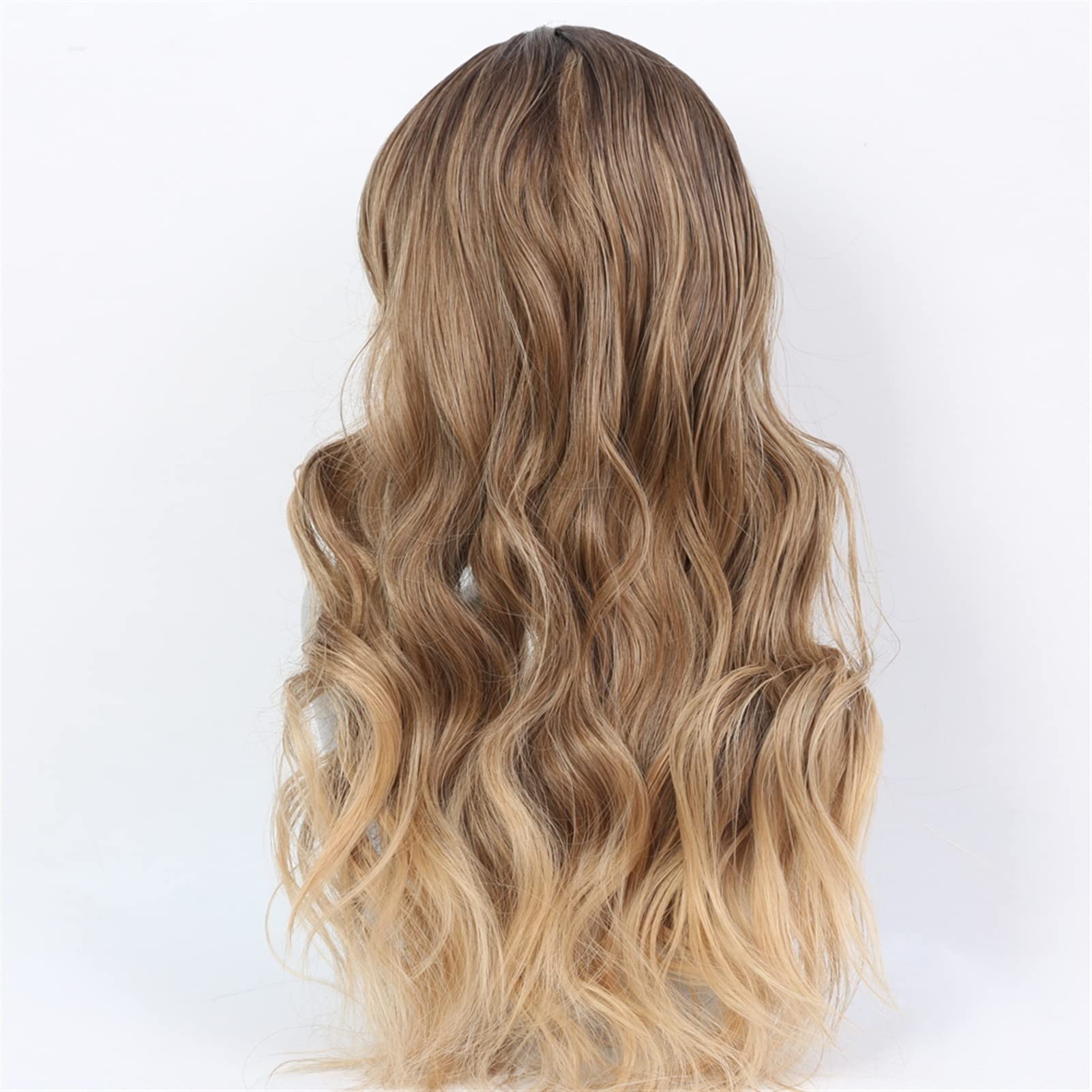 Parrucche sintetiche in pizzo for donna Separazione centrale lunghe in ondulato da 26 pollici Capelli sintetici in fibra ad alta temperatura for Cosplay/Quotidiano