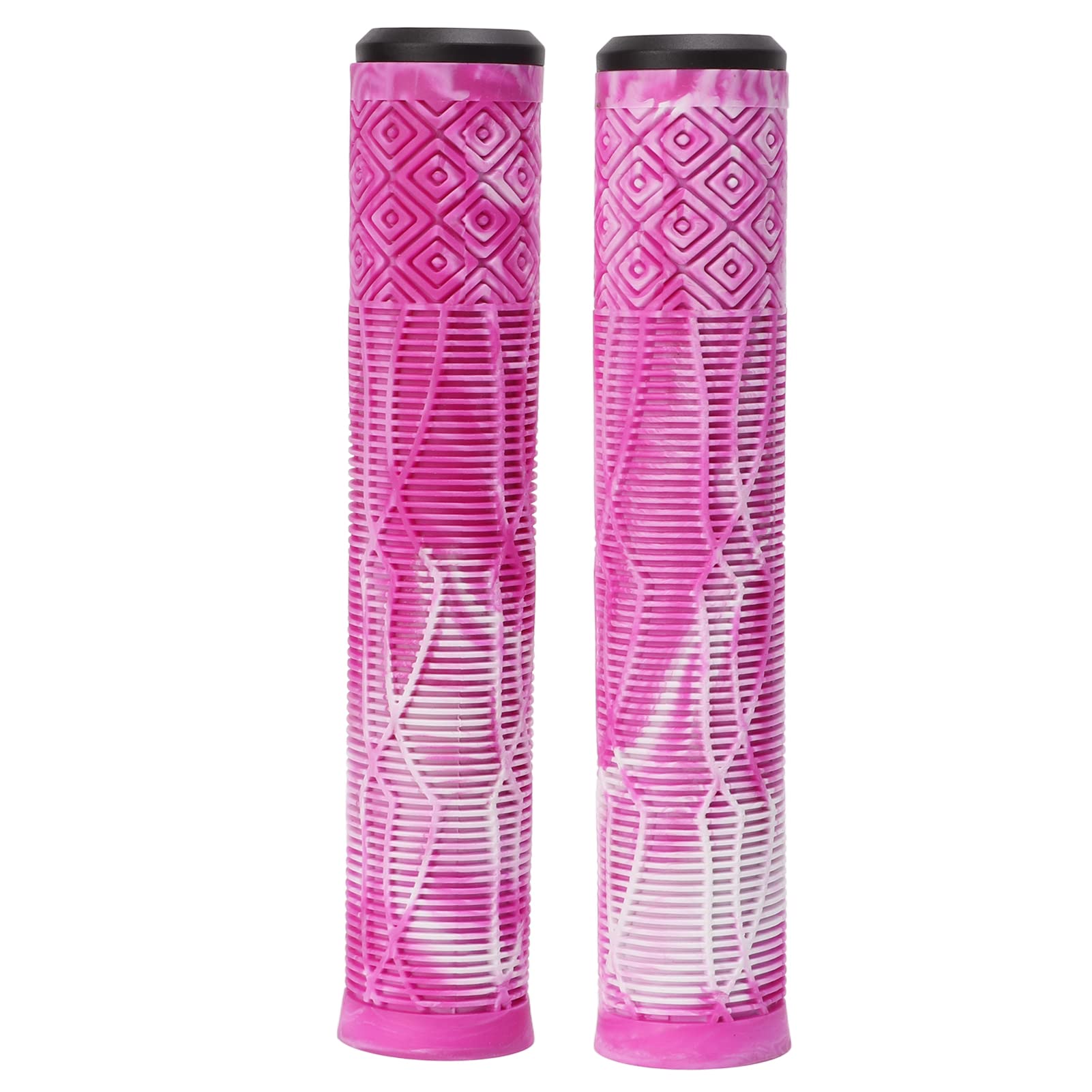 Bike Handlebar Grips, 2Pcs Non-Slip Soft Rubber Bikes Handlebar Cover Handle Grips Replacement Repair Parts for Road Mountain Bikes Scooters (Pink)
