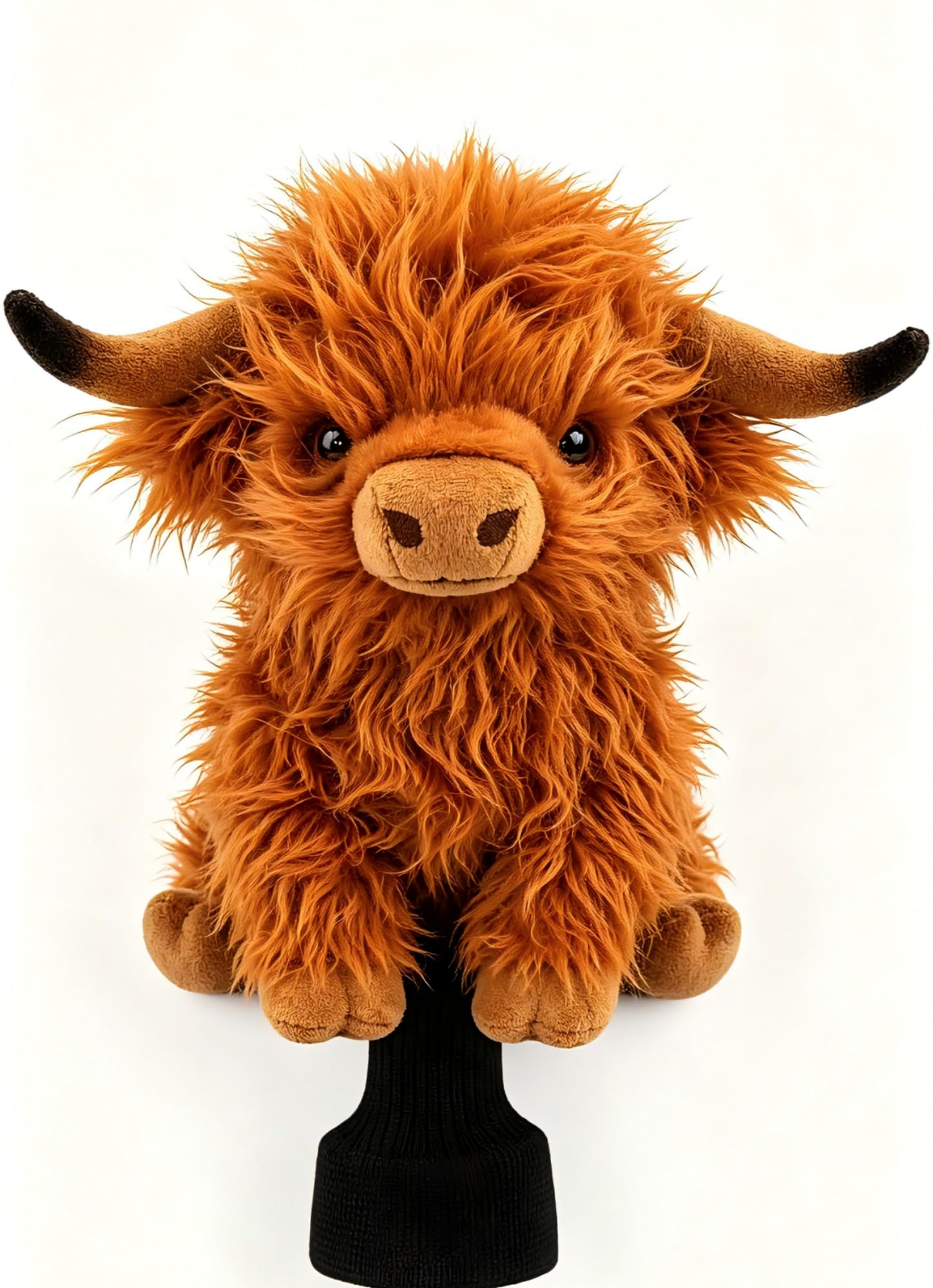 Brown Highland Cow Golf Headcover,Small Size Fits Hybird and Irons Animals