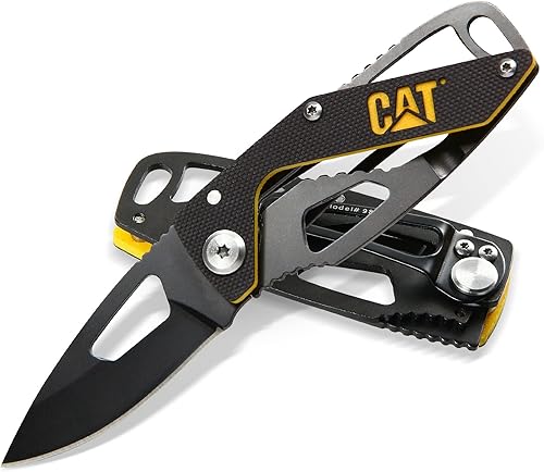 CAT Folding Skeleton Folding Knife, G10 Handle, 3Cr13MoV Stainless Steel Blade, Liner-Lock, EDC Outdoor Camping Knife
