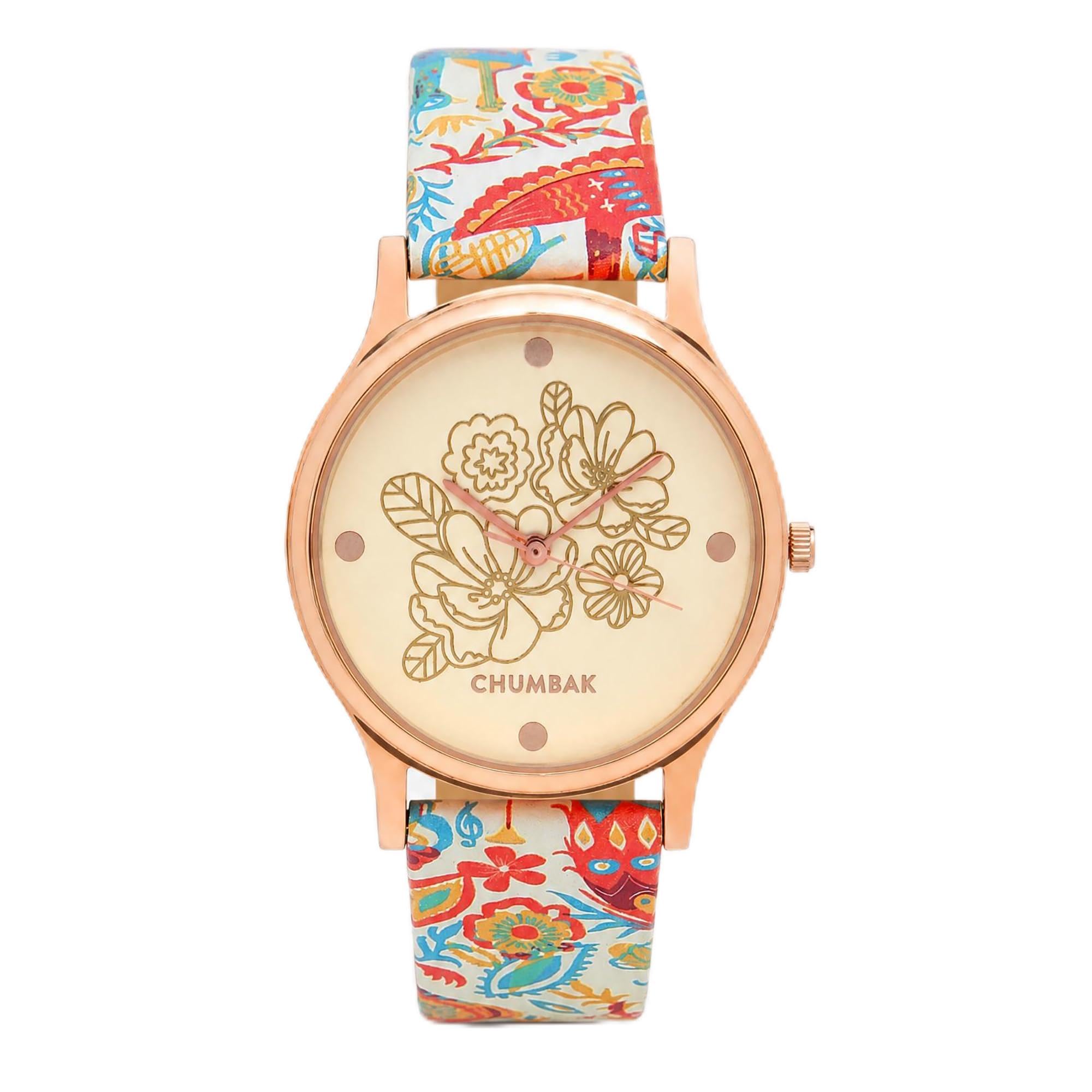 Round Dial Analog Watch for Women|Jungle Beats Collection| Printed Vegan Leather Strap|Gifts for Women/Girls/Ladies |Stylish Fashion Watch for Casual/Work - White-image-14