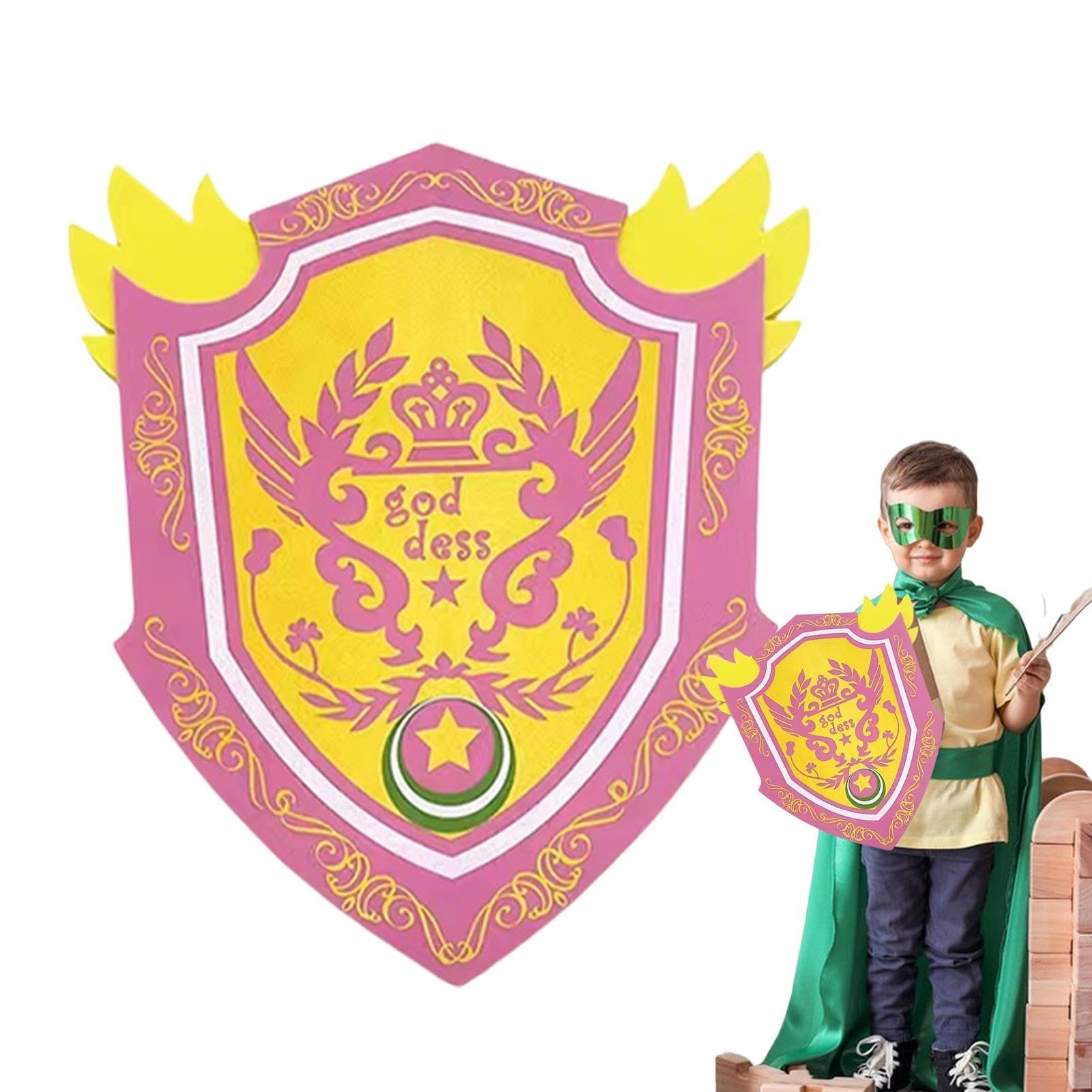 Amber Dragon Knight Shield – EVA Foam Toy Shield | Noble Knight Cosplay Prop | Lightweight Fantasy Role Play For Kids Dress Up LARP Costume Parties And Imaginative Play Use
