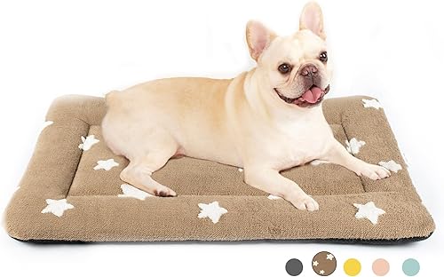Miniatura 22 de Mora Pets - Tapete para jaula de perro, tapete para cama de perro para perros medianos, lavable, linda cama para mascotas con estrellas, cama para