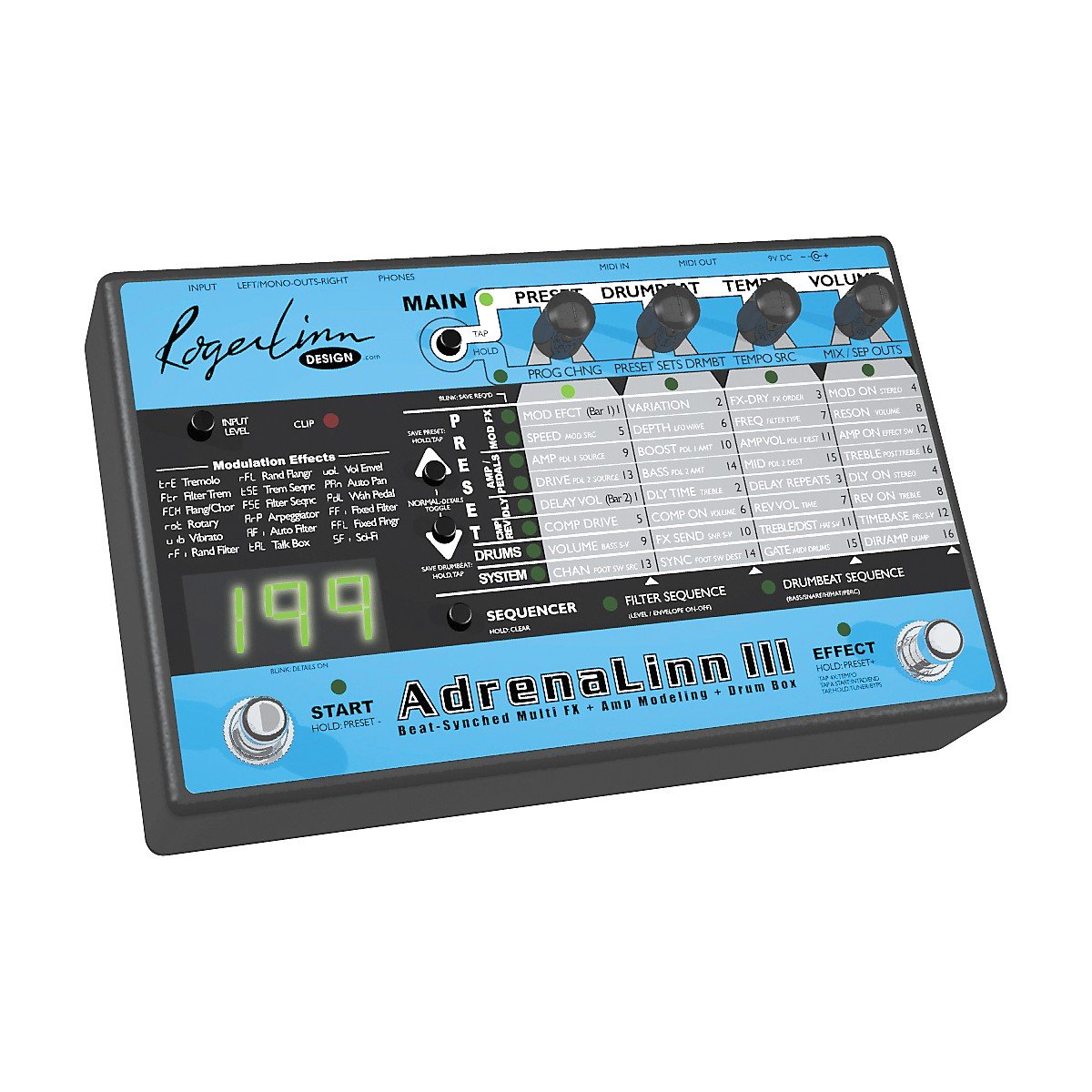 ギター Roger Linn AdrenaLinn III Roger Linn diseño adrenalinn III – Procesador de Efectos para