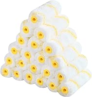 BatesChoice 24-Pack 4-Inch Microfiber Paint Roller Covers - Shed-Resistant Naps for Smooth Surfaces & All Paints