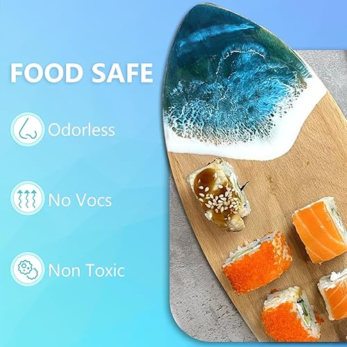 Miniatura 3 de Resina epoxi de 1 galón, kit de resina epoxi transparente no tóxica, resistente al calor, sin burbujas, autonivelante, resina de 64 onzas y kit de