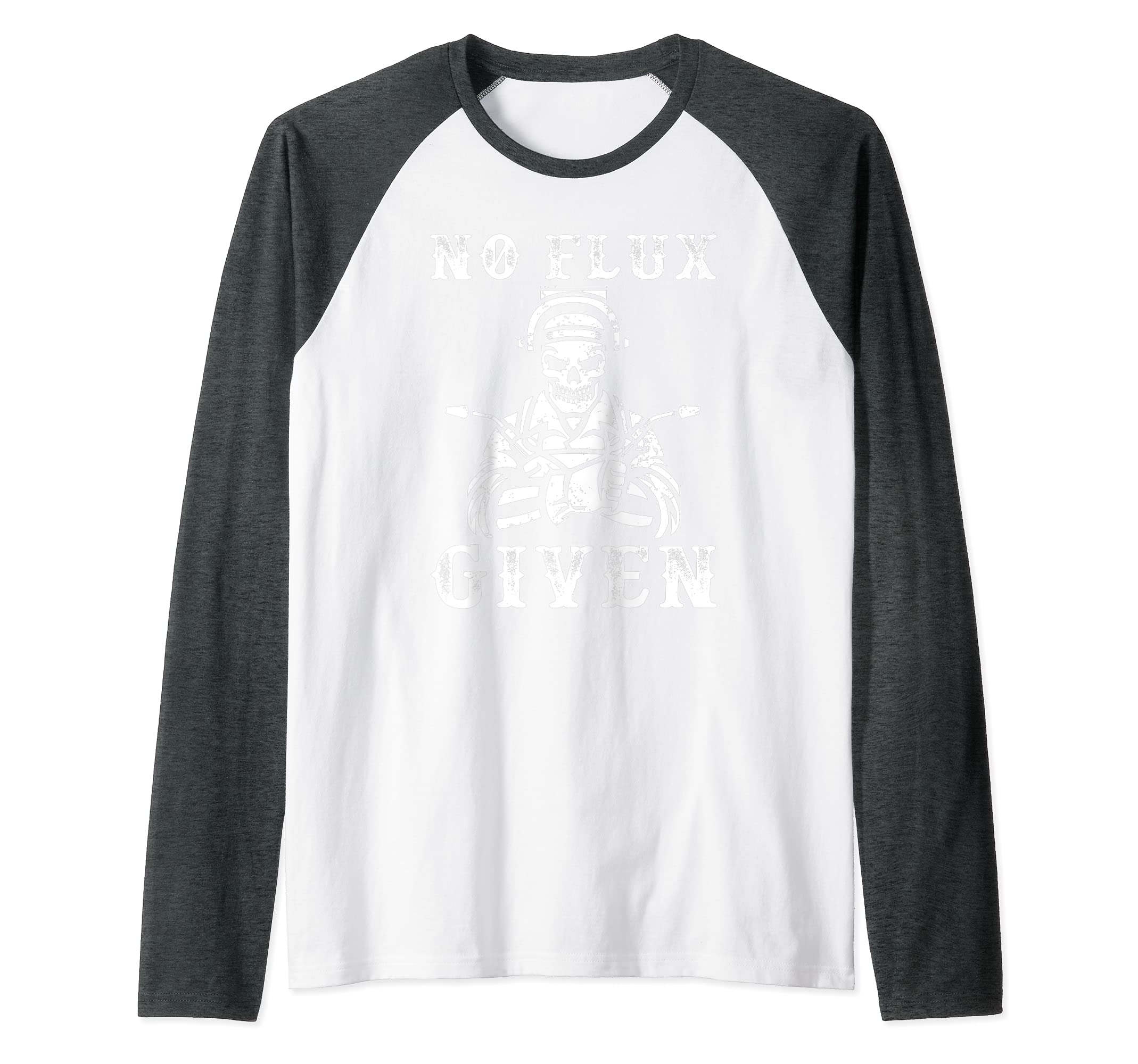No Flux Given Welder Engineer Fabrication Engineering Weld Raglan Baseball Tee, Grey