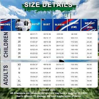Football Kits for Kids and Adults, Personalized Football Jersey Shirts with Name Number, Gifts for Fans Boys