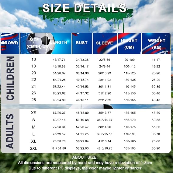 Football Kits for Kids and Adults, Personalized Football Jersey Shirts with Name Number, Gifts for Fans Boys