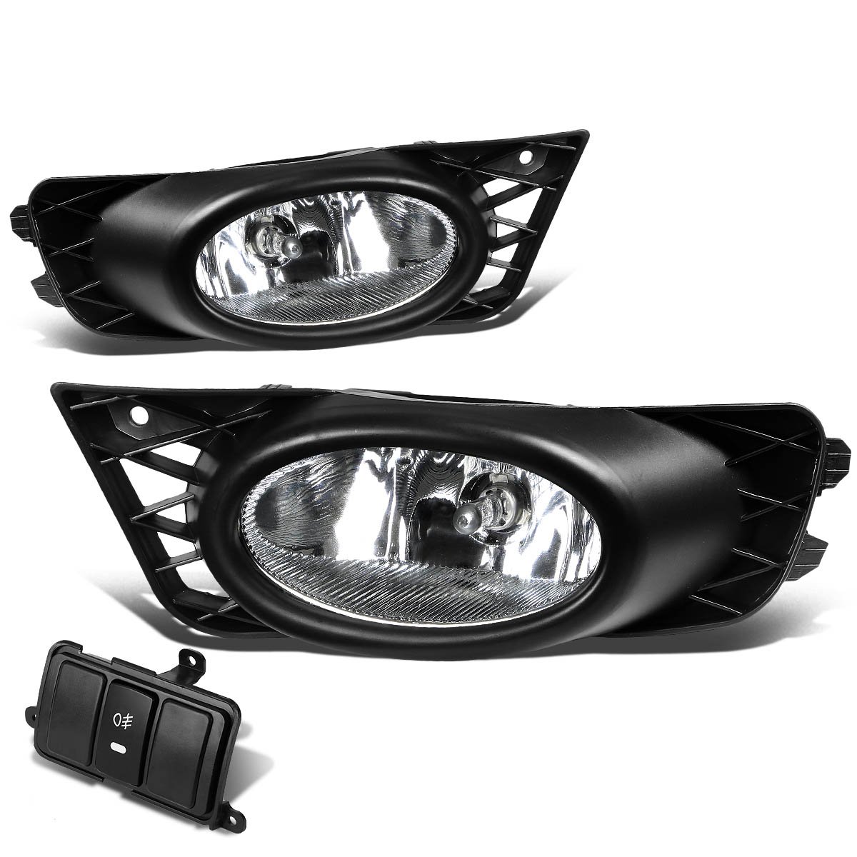 DNA MOTORING Fl-Hc09-Ch Fog Light Chrome [For 09-11 Honda Civic 4Dr]