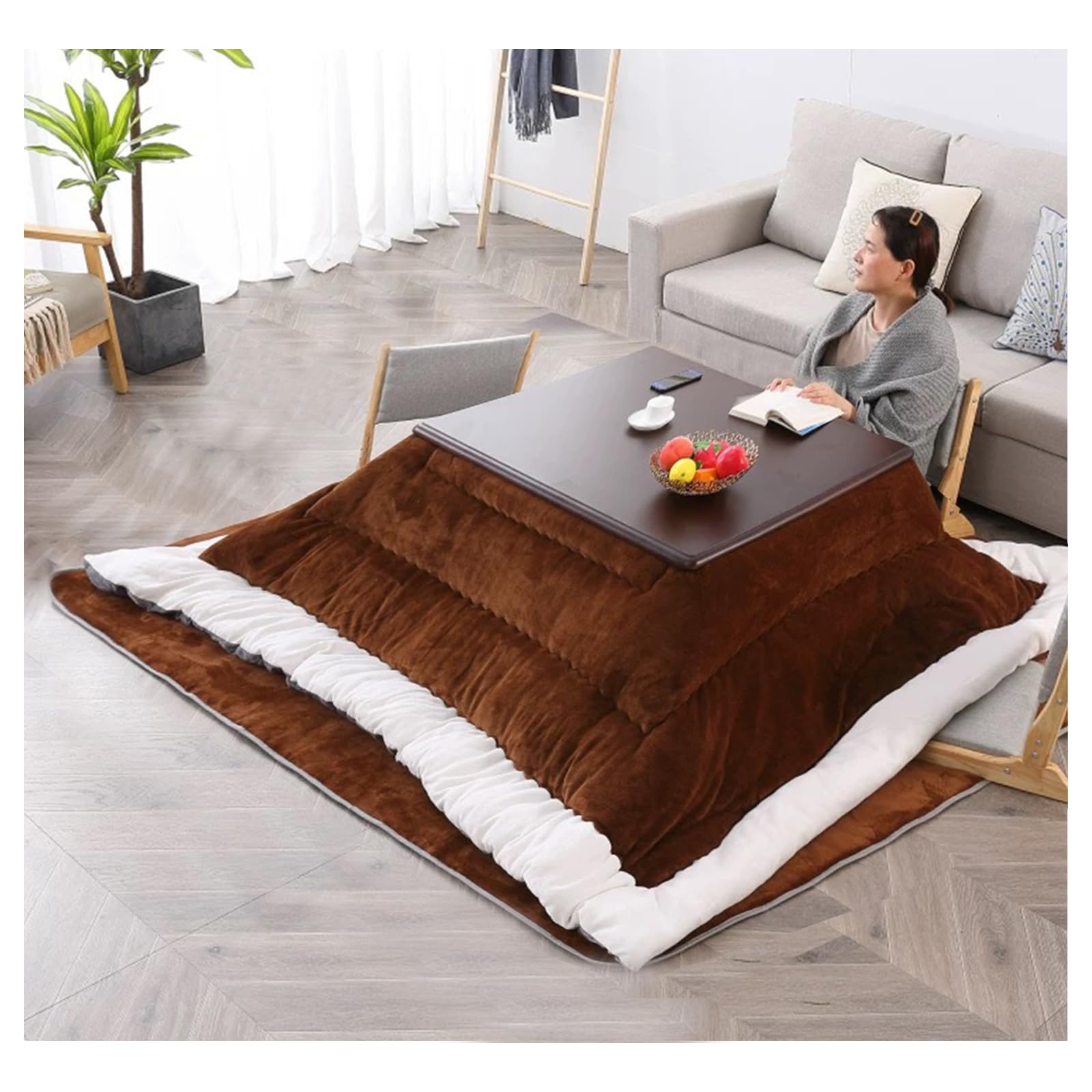 こたつ ymmy Appleya Kotatsu Table Set,5pcs/ Japanese Kotatsu Table,Kotatsu