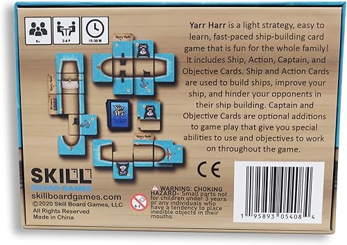 Miniatura 9 de YARR HARR! by Skill Board Games - Juego de cartas de estrategia ligera, barco pirata para niños y adultos, ideal para noche de juego familiar, 2-6