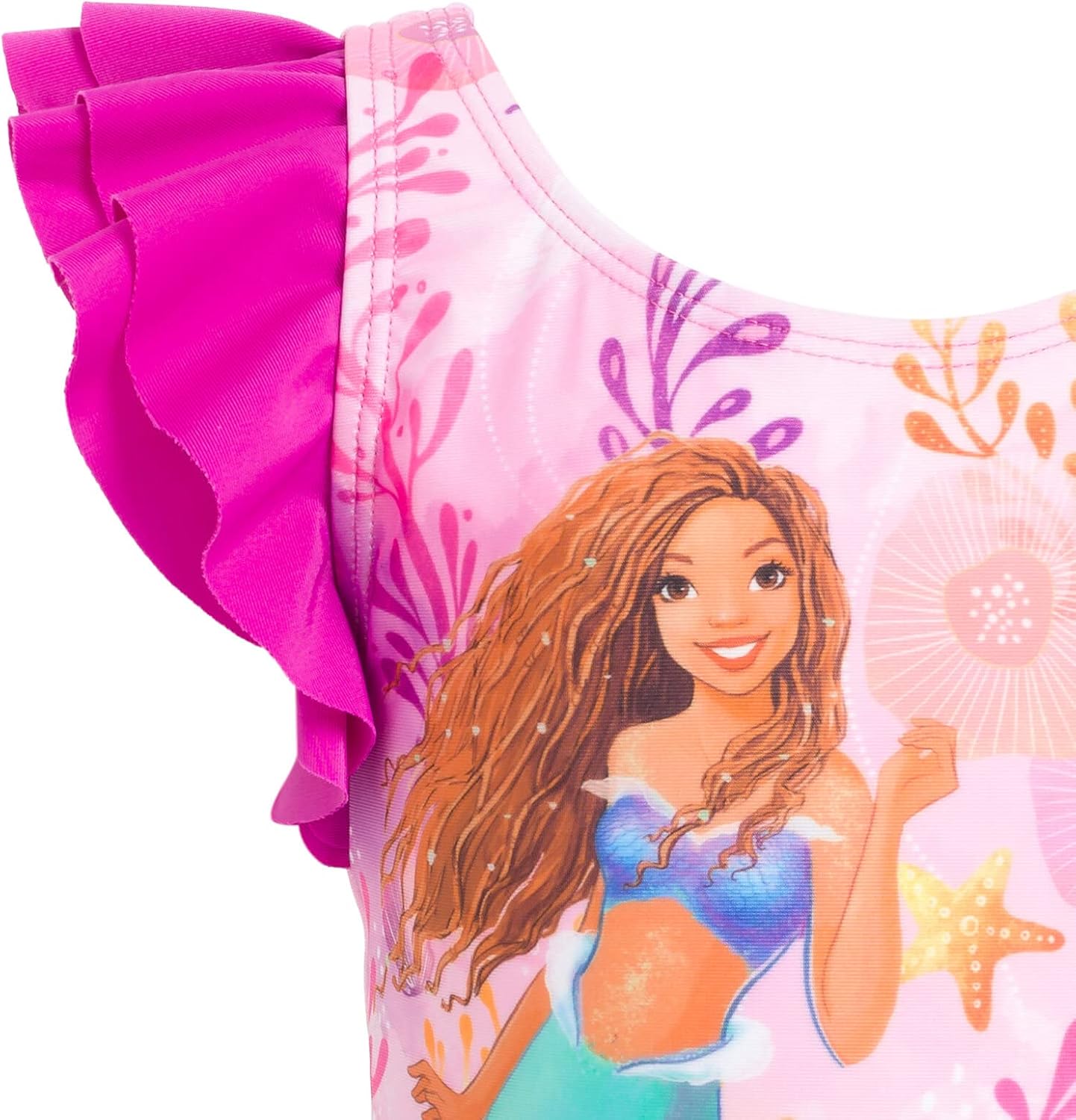 Disney Princess Girls One Piece Bathing Suit UPF 50+ Toddler to Big Kid Sizes (2T - 10-12) - Image 6