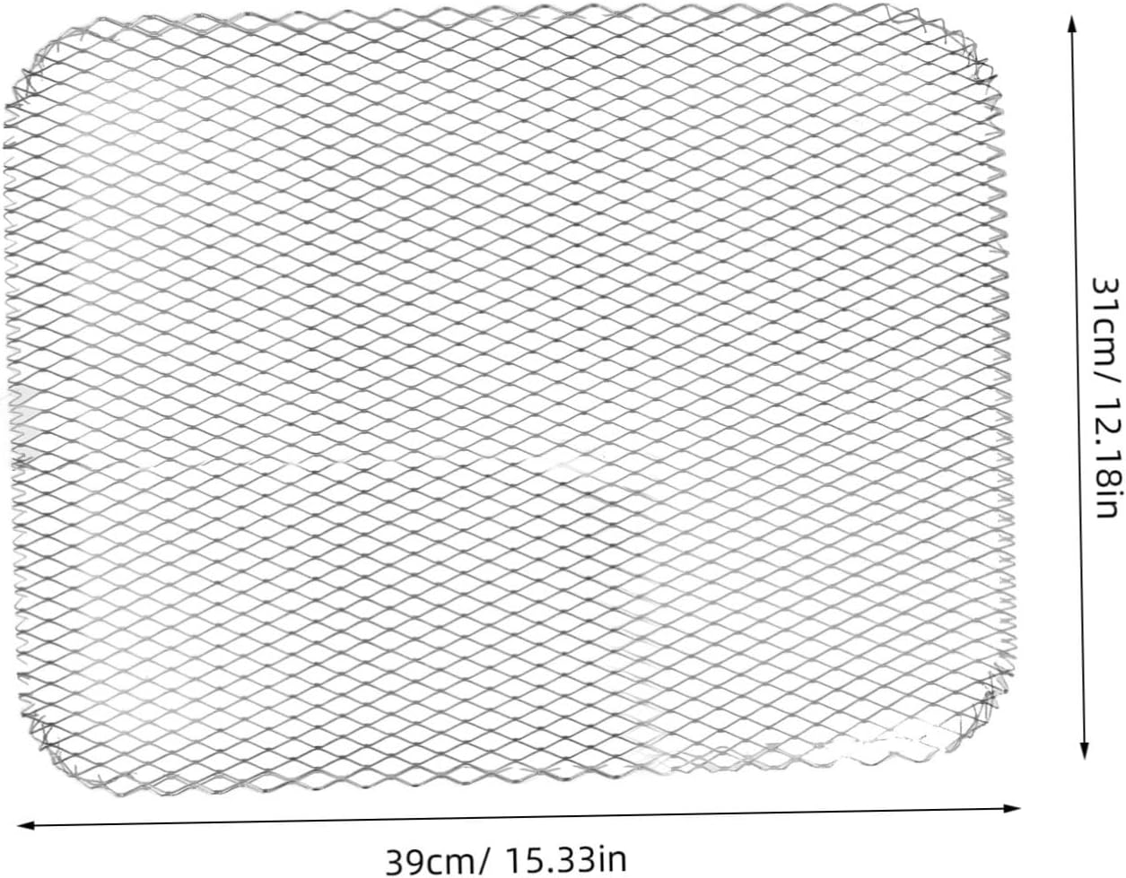 ibasenice 10pcs Disposable Aluminum Bbq Grill Mesh Mat High-temperature Resistant Cooking Grate for Even Heat Distribution for Outdoor Grilling and Baking Easy Cleanup