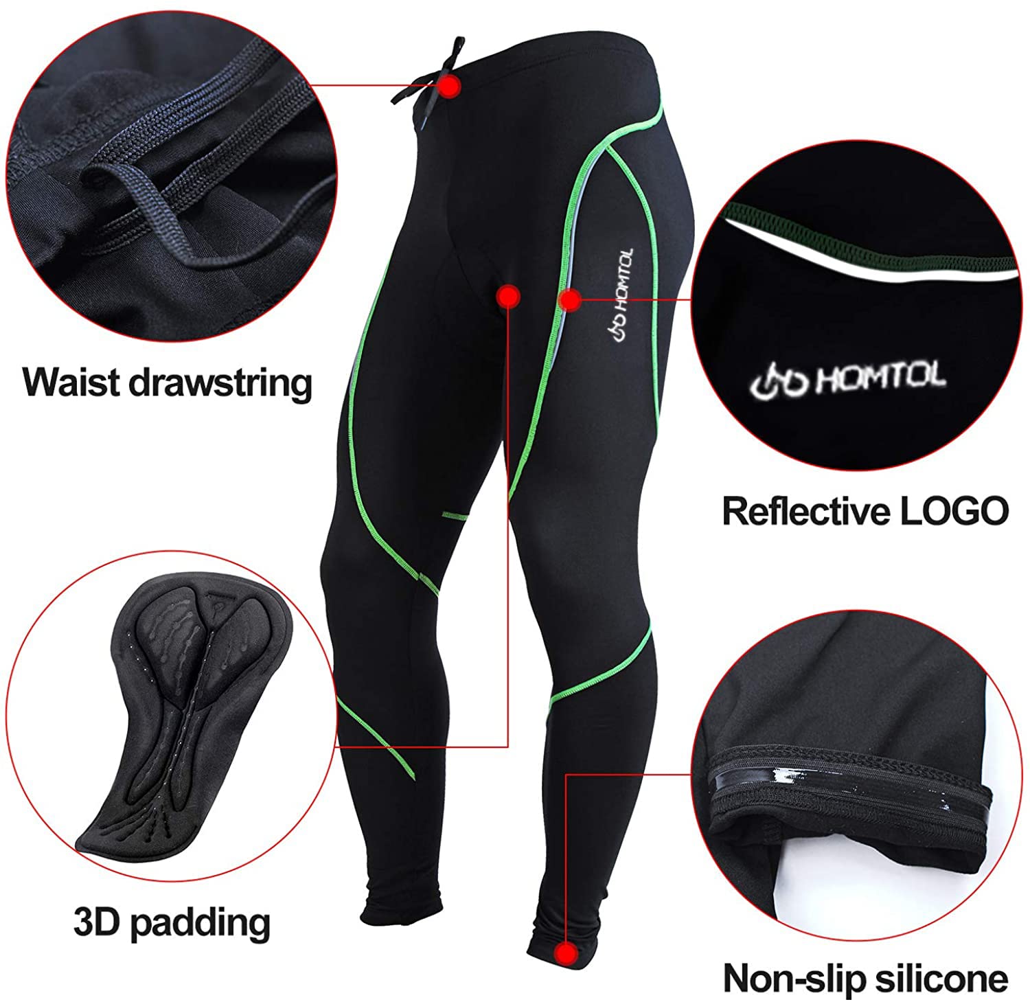 Abbigliamento Ciclismo da Uomo Inverno Giacca da Ciclismo per Uomo Set Lunga Completo da Ciclismo Bike Giacca Manica da in Pile Traspirante + Pantaloni Lunghi Imbottiti in 3D Gel