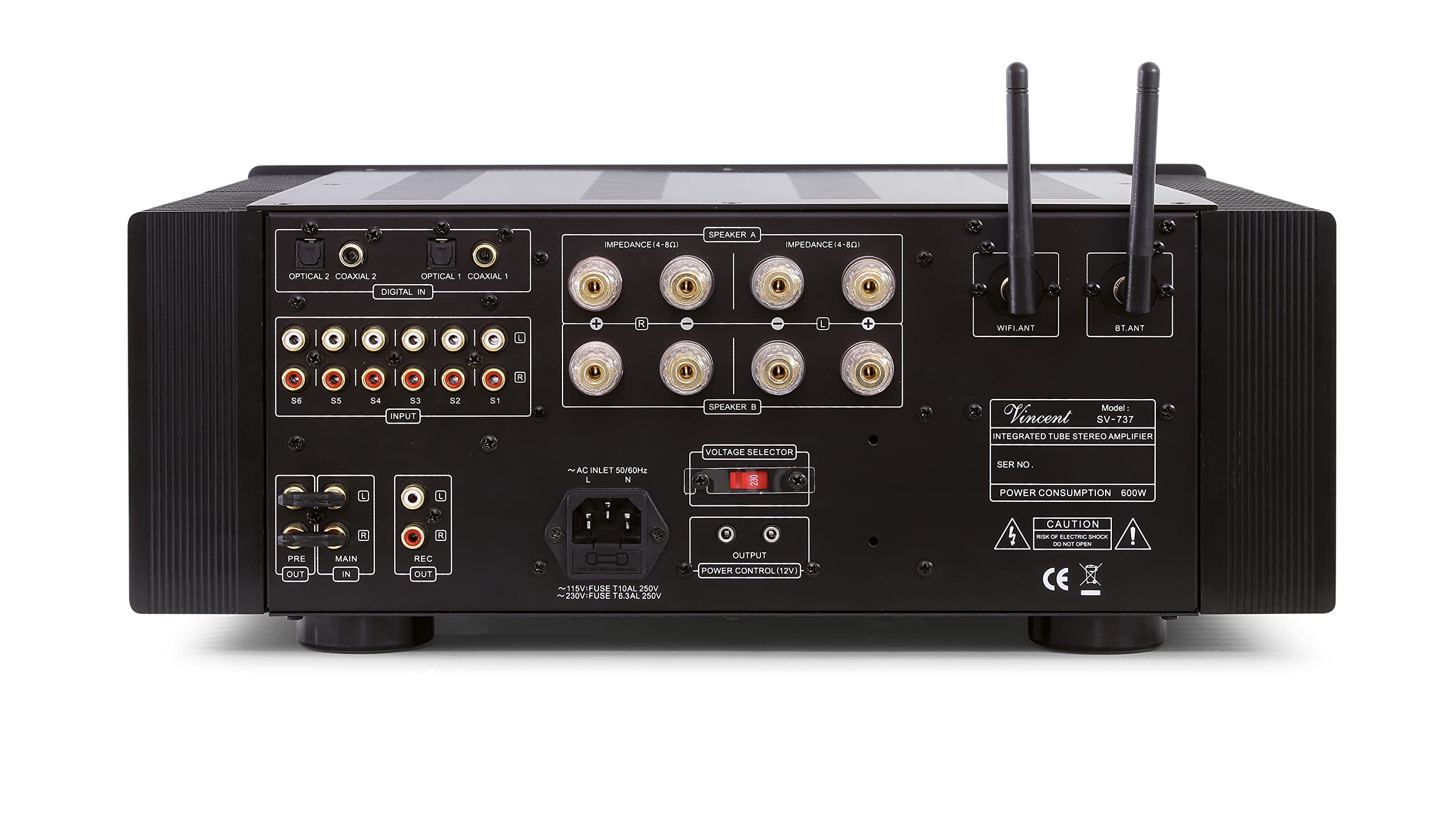 VINCENT SV-737 BLACK AMPLIFICATORE INTEGRATO IBRIDO IN CLASSE A