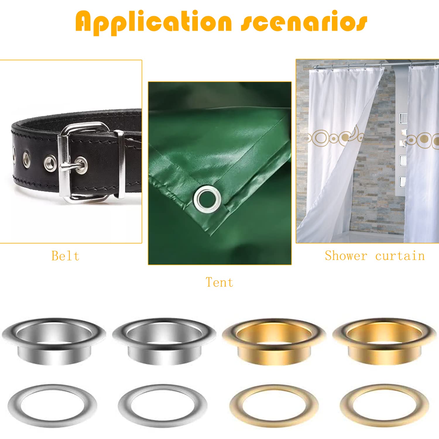 Kit Occhielli Per Teloni - 100 Pezzi Da 16mm Con Pinza, Per Pelle E Tende - Foto 8