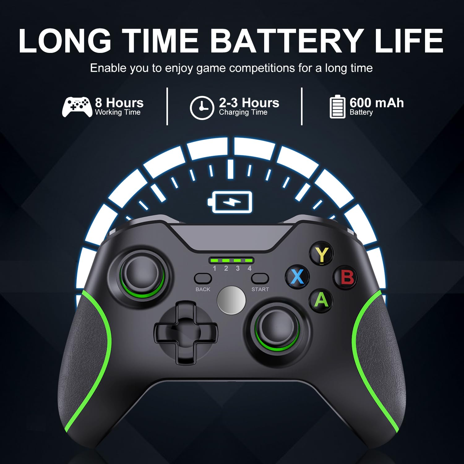 SWCTIM Xbox Controller Wireless für Xbox One, Xbox Series X/S, Xbox One X/S,Controller mit 3.5mm Kopfhörerbuchse,mit 2.4GHz Wireless Adapter,Schwarz