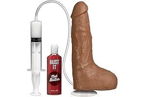 Bust It CARAMEL: Squirting Doc Johnson Dildo with Removable Suction Cup