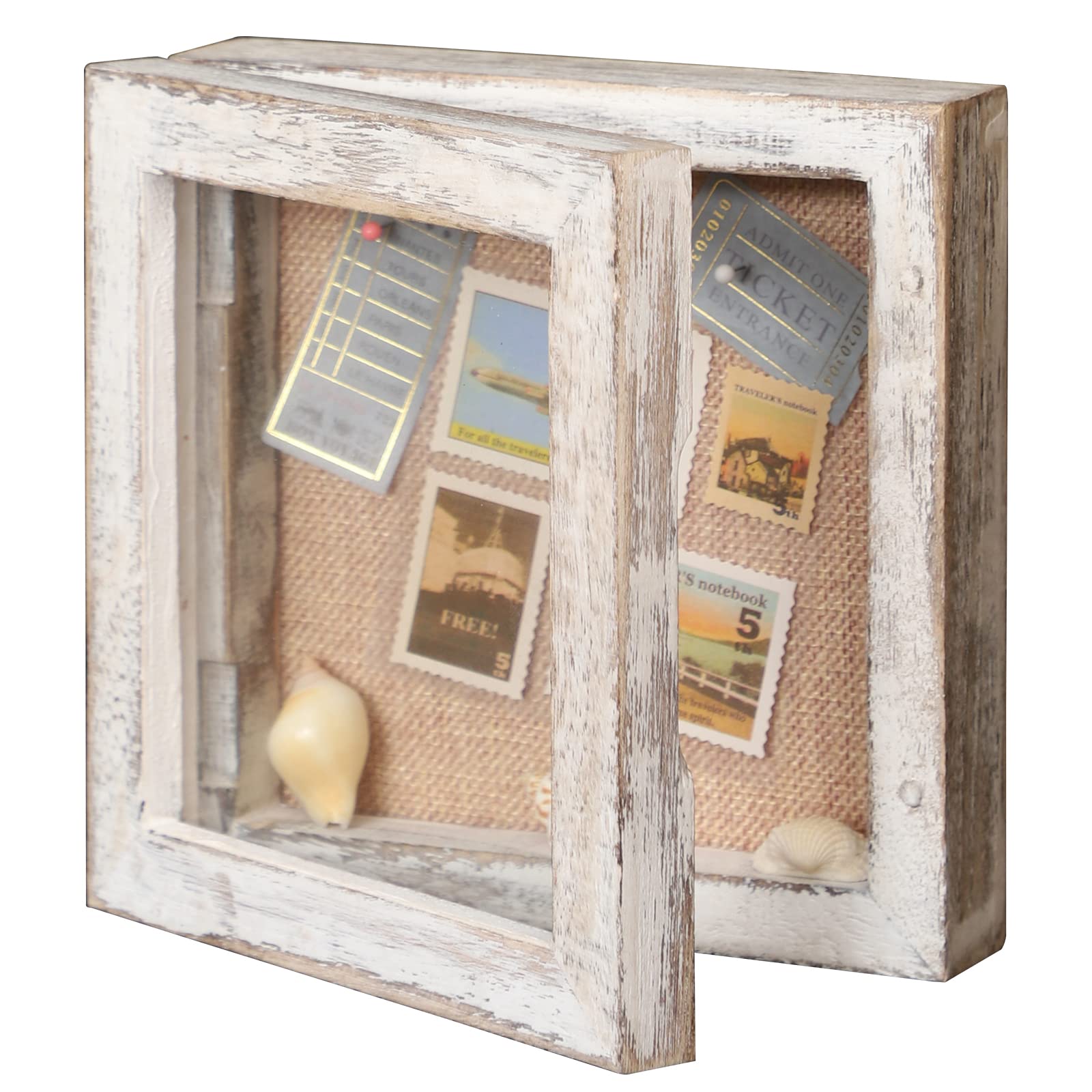 Buy 6x6 Square Shadow Box, Display Size 5x5 Shadow Box Frame with Glass