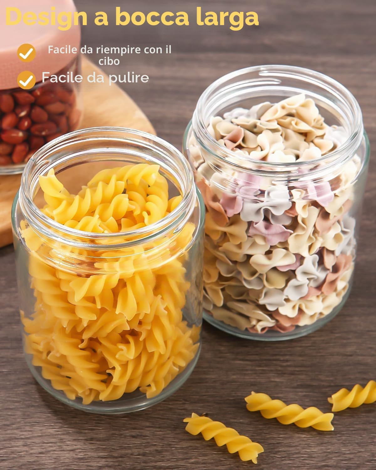Overnight Oats Jar Confezione da 6 Barattoli, Barattoli di Vetro con Coperchi, Contenitore Avena Riutilizzabili, Vasetti Vetro per yogurt, budino, insalata, frutta, spezie, spezie,riutilizzabili