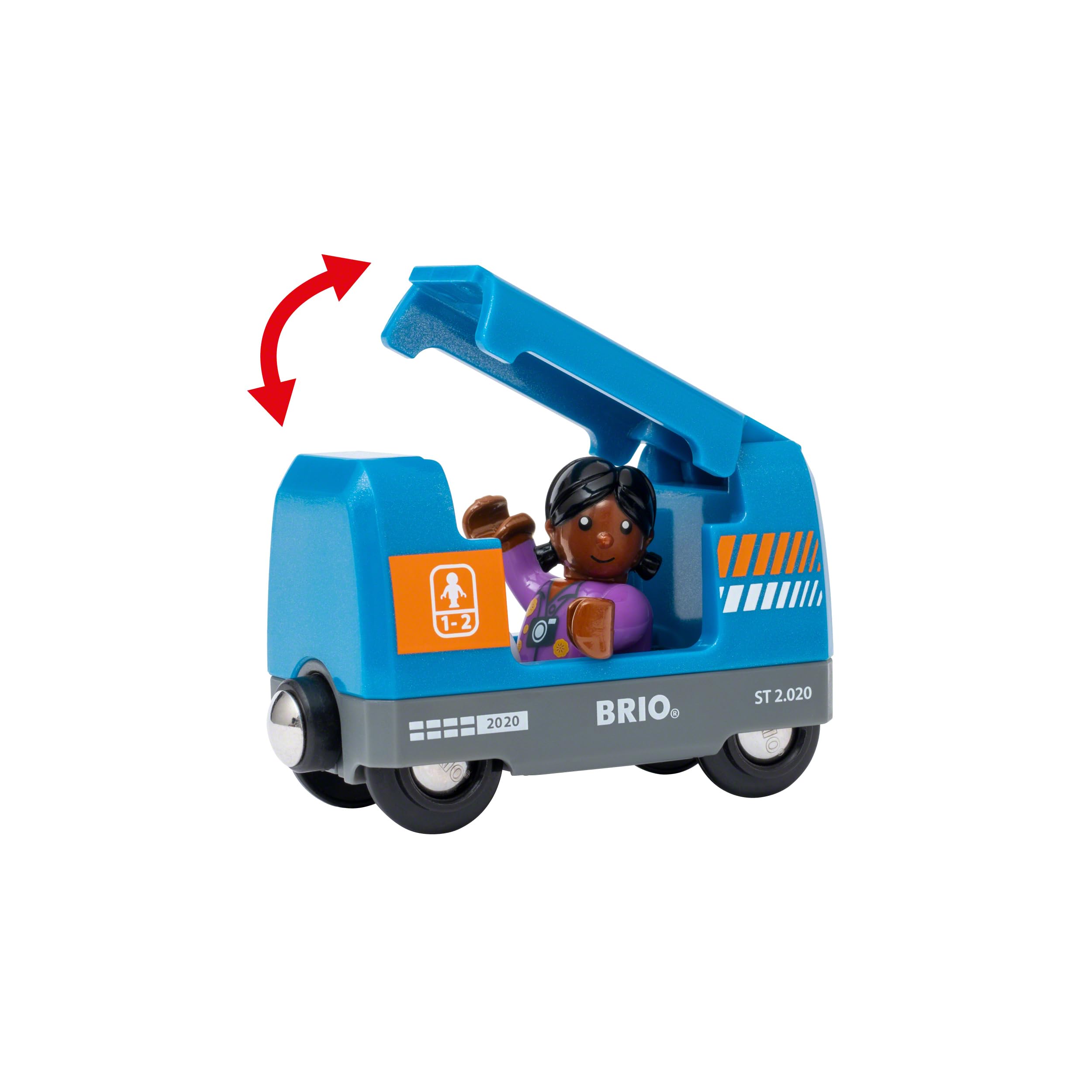 BRIO World 33972 Smart Tech Sound Action Tunnel Reisezug Set - Elektrischer Zug mit Schienen & Tunnel - Interaktives Spielzeug empfohlen ab 3 Jahren