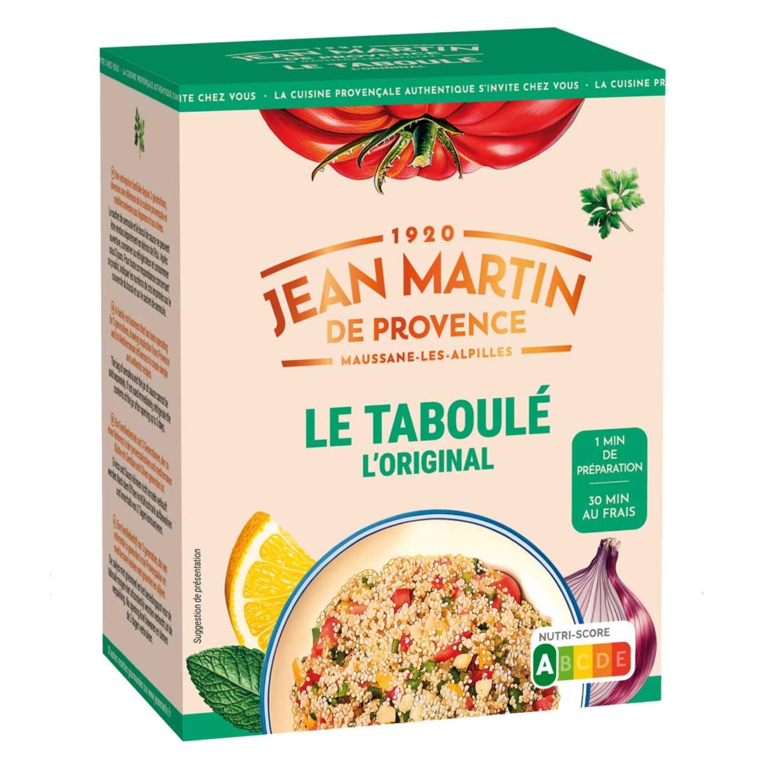 Jean Martin de Provence Taboulé mit Olivenöl Couscoussalat Frankreich inkl. FeinWert E-Book (3 x 630g)