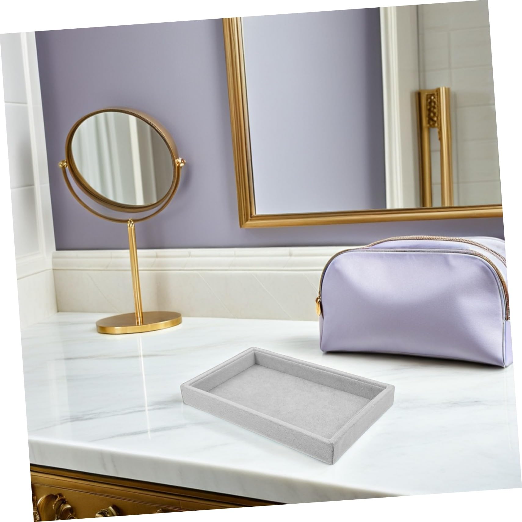 Bandeja Organizadora de Anillos y Collares de Terciopelo Apilable, Protección Suave y Optimización de Espacio para Colecciones Personales, Paquete de 2 Piezas