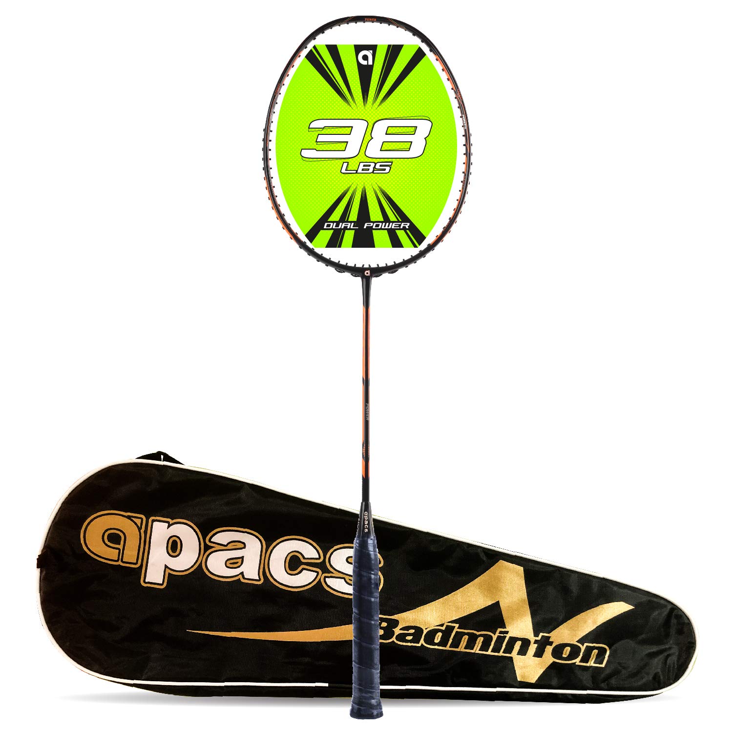 APACS Dual Power & Speed (Mega Tension - 38LBS) Unstrung Full
