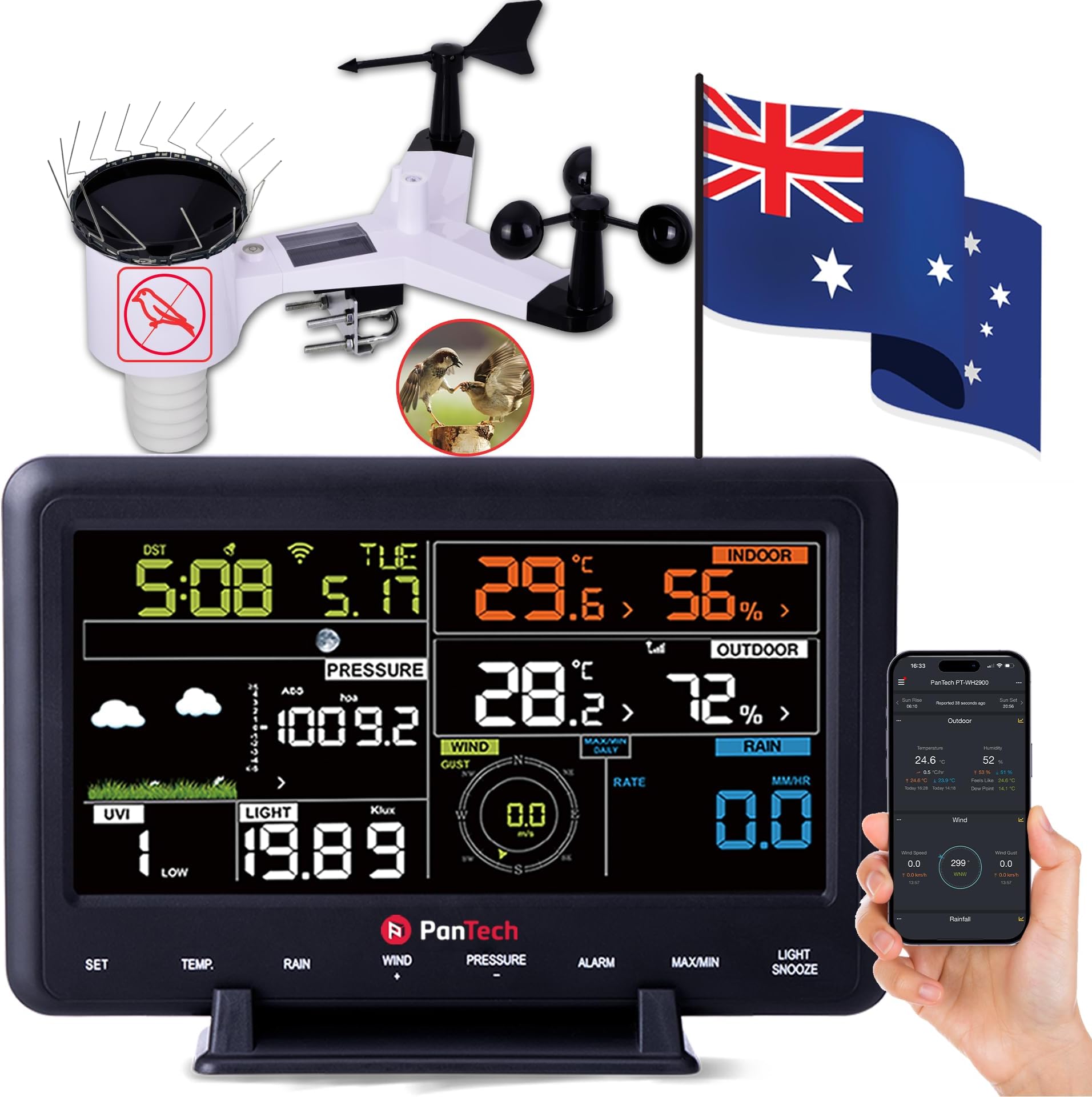 PanTech Weather Station Wireless AustraliaGen 5 IoT Rain Gauge