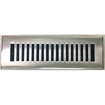 2 X 10 3 375 X 11 25 Overall Brushed Nickel Contemporary Register With Damper Hvac Vent Cover Heating Vents Amazon Com