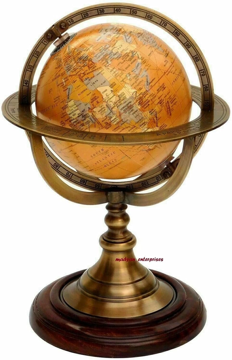 Antique Nautical World Map Globe Marine Sphere Globe Home/Office Decorative