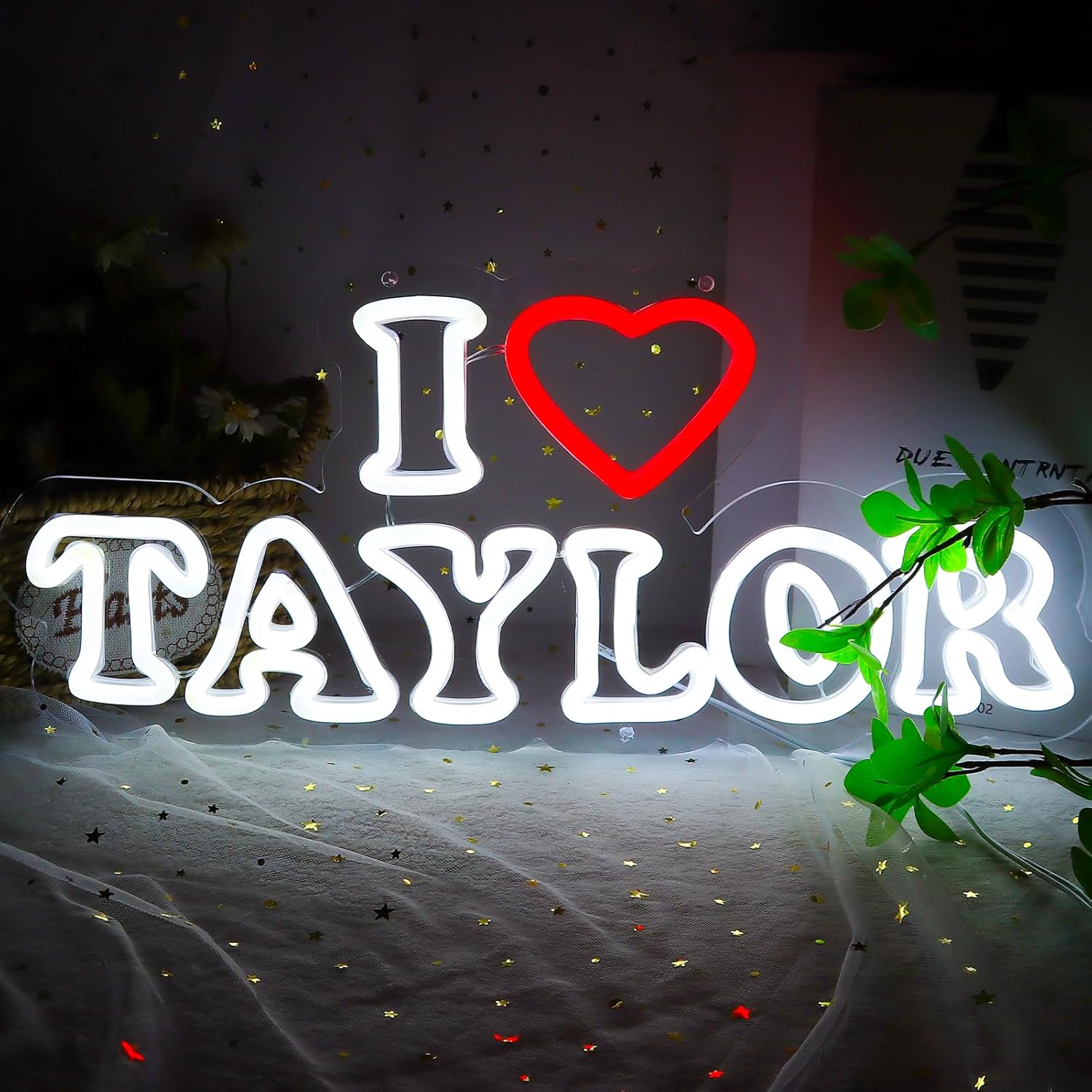 Music Singer Neon Sign LED Neon Light Up Sign for Wall Art Decor Gifts for Teen Boys、Teenage Girls、Song Fans