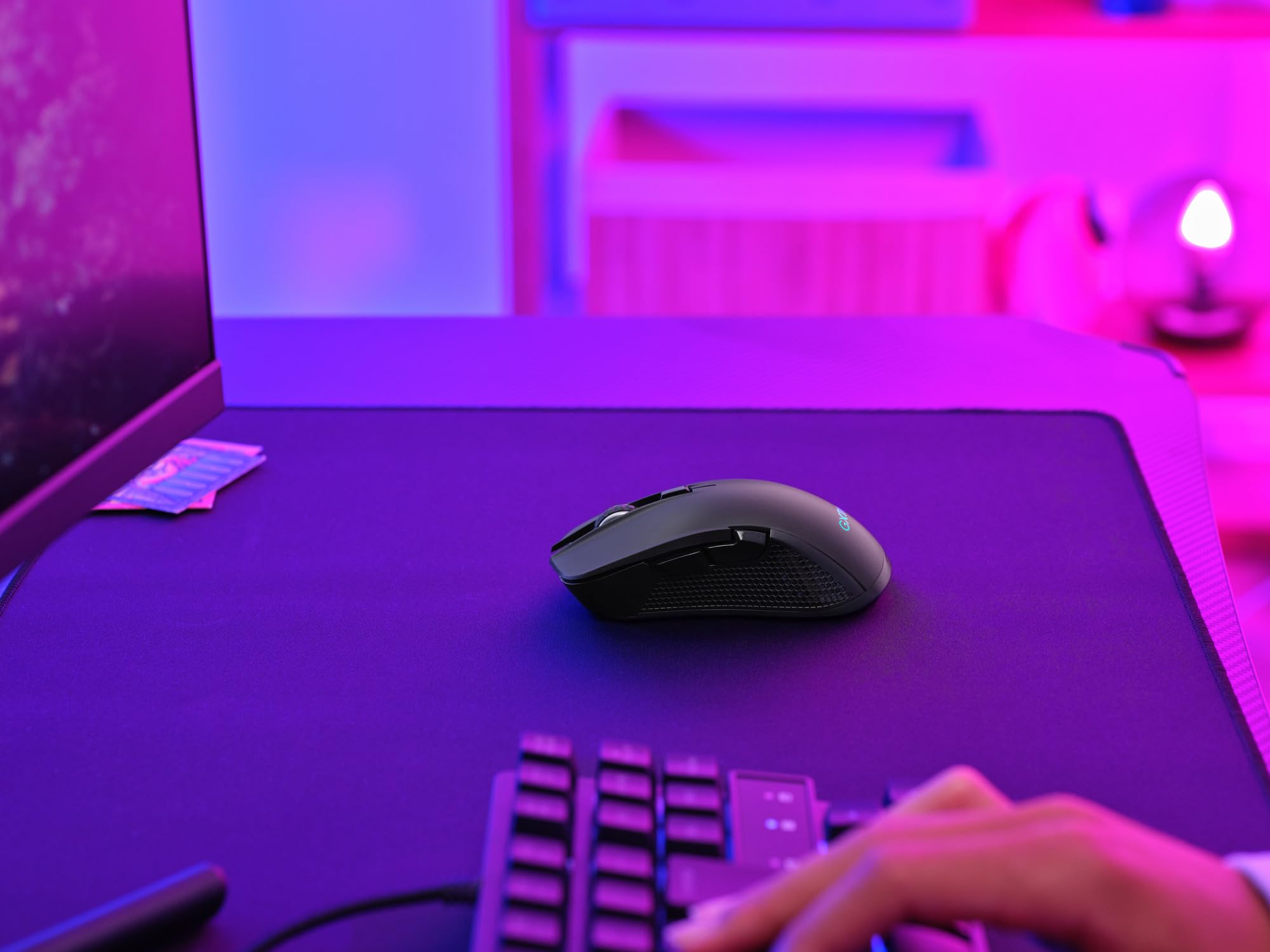 GXTrust Ybar Souris sans Fil Gamer Bluetooth + 2.4GHz Faible Latence, Noir