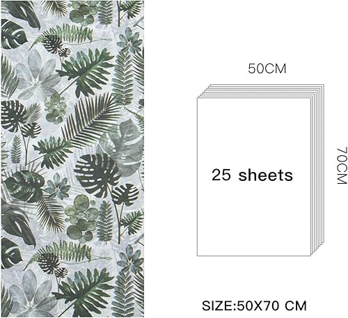 Miniatura 4 de WRAPAHOLIC Papel de seda para envolver regalos, 24 hojas de 19.7 x 27.5 pulgadas, papel de envoltura de regalo con estampado de hojas tropicales de