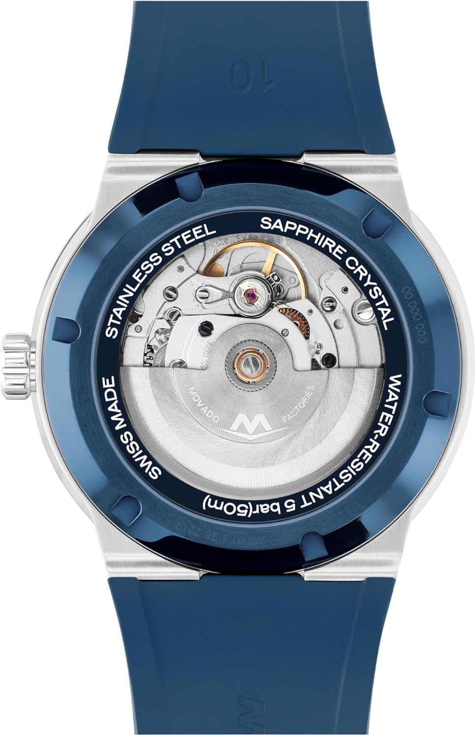 Movado Bold Men's Watch - Swiss Automatic, Self-Winding, Silicone Strap - Contemporary, Sporty Luxury Fashion Timepiece for Him - 43.5mm