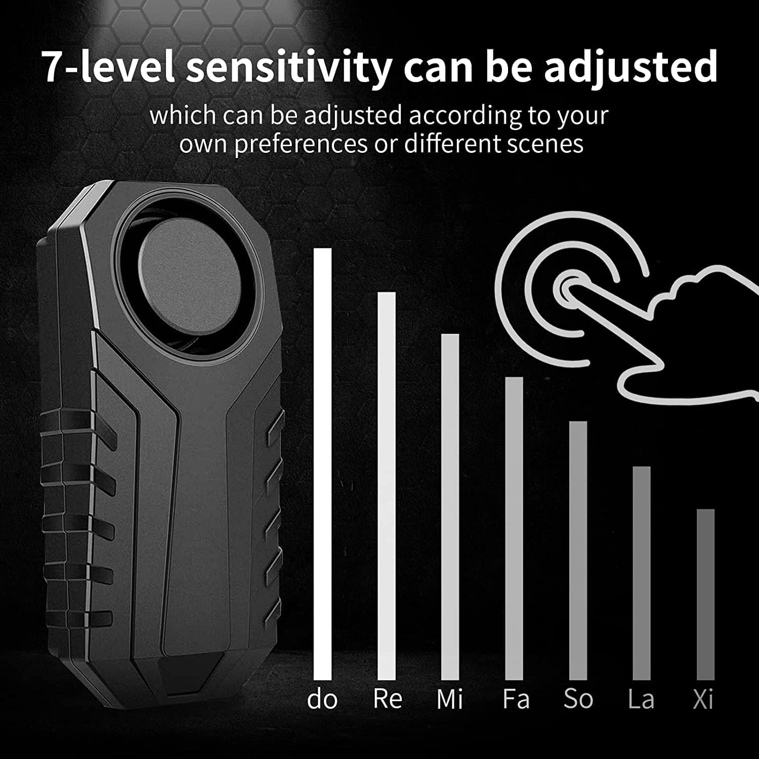 113db Loud Bicycle Alarm System Anti Theft,Vibration Sensing Bike Alarm with Remote,IP65 Waterproof,SOS Function,Suitable for Electric Bicycles,Mobility Scooters,Electric Bicycles,20PK