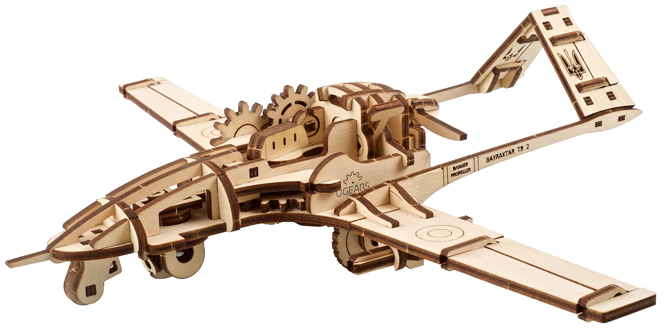 Buy UGEARS Bayraktar TB2 Combat Drone Powerful Drone Model Plane Kit